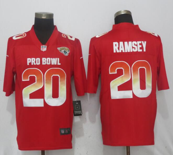 Men Jacksonville Jaguars #20 Ramsey Red New Nike Royal 2018 Pro Bowl Limited NFL Jerseys->seattle seahawks->NFL Jersey